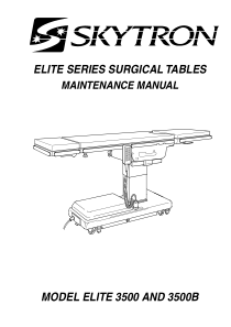 Skytron_Elite_3500_Surgical_Table_-_Maintenance_manual
