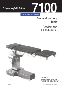 Ohio 7100 Operating Table - Service manual