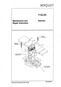 Maquet 1132 Operating Table - Service manual