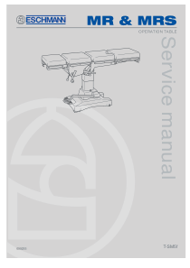 Eschmann_MR,MRS_Operation_Table_-_Service_manual