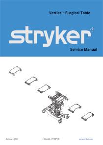 Stryker Vertier Surgical Table - Service manual