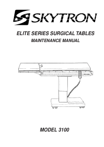 Skytron_Elite_3100_Surgical_Table_-_Maintenance_manual
