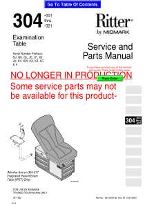 Midmark_304_Examination_Table_-_Service_manual