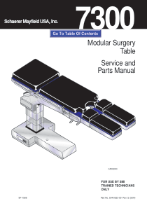 Ohio 7300 Operating Table - Service manual