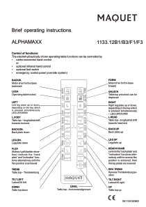Maquet Alphamaxx Table - Quick user manual