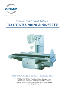 Apelem 90-20 Operating Table - User manual