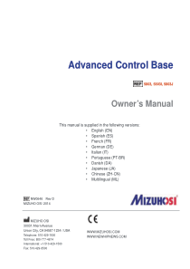 Mizuho Osi 5803 Operating Table - User manual (2014)