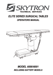 Skytron Elite 6000 Surgical Table - User manual