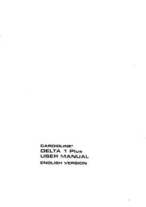 Cardioline Delta 1 Plus ECG Recorder - User manual