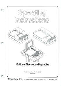Burdick Eclipse ECG - User manual
