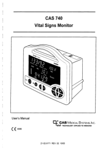 Casmedical Cas 740 - User manual