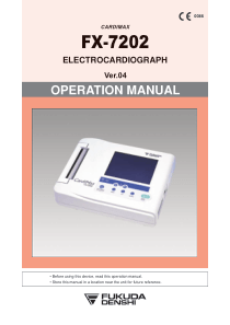 Fukuda Denshi FX7202 ECG - User manual