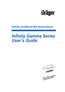 Drager Infinity Gamma - User manual
