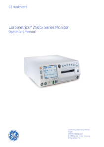 GE Corometrix 250cx Monitor - User manual