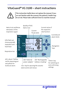Getemed VitaGuard VG-3100 - Short instruction