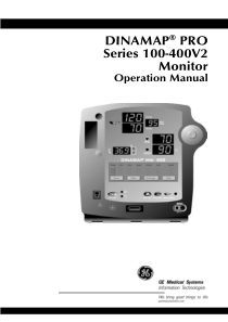 GE Dinamap Pro 100-400V2 - User manual