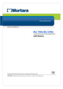 Mortara ELI 150c, 250c ECG - User manual