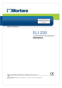 Mortara ELI 230 ECG - User manual