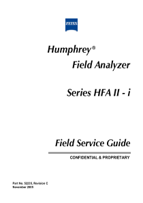 Humphrey Field Analyzer II-i Series - Field service guide