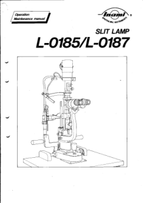 Inami - L-0185 L-0187 - Maintenance manual