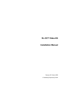 Heidelberg_SL-OCT_Video_Kit_-_Installation_manual