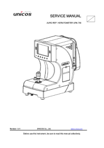 Unicos URK-700 Keratometer - Service manual