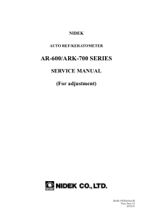Nidek_AR-600_-_ARK_700_Calibration