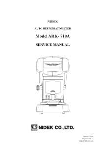 Nidek ARK-710 Autorefractometer - Service manual
