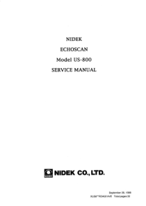 Nidek US-800 Echoscan - Service manual