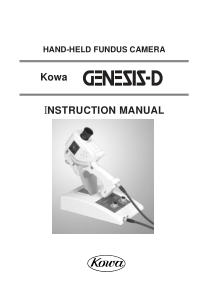 Kowa Genesis-D Retina Camera - User manual