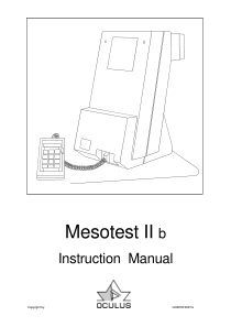 Oculus Mesotest II - Instruction manual