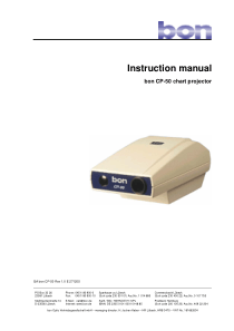 Bon CP-50 Chart Projector - Instruction manual