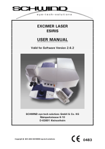 Schwind Esiris Excimerlaser - User manual