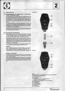 Aesculap-Ophthalmoskop - Bedienungsanleitung