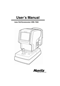 Huvitz - Keratometer HRK-7000 - User manual