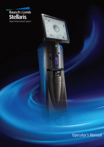 Bausch & Lomb Stellaris Phaco Machine - User manual