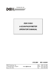 DGH 5100e A-Scan - User manual