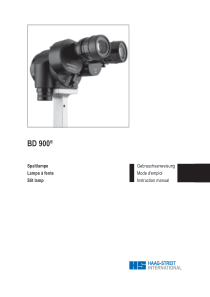 Haag-Streit Slit Lamp BD900 - User manual (de)