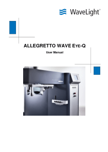 WaveLight Allegretto Wave Eye-Q - User manual