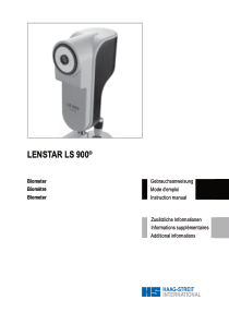Haag-Streit Biometer LS900 - User manual (de)