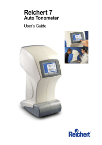 Reichert 7 Auto Tonometer - User manual
