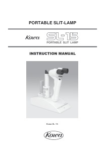 Kowa SL-15 Portable Slitlamp - User manual