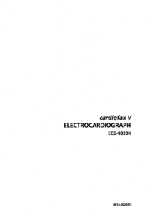 Nihon-Kohden ECG-9320 ECG Monitor - User manual