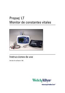 WelchAllyn Propaq LT Vital Signs Monitor - User manual (es)