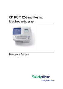 WelchAllyn CP-100 ECG - User manual