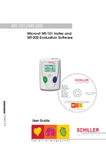 Schiller MT-101,MT200 - User manual