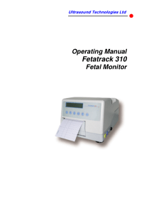 Ultrasound Technologies Fetatrack 310 Fetal Monitor - User manual