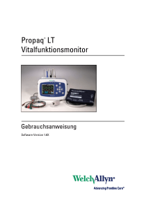 WelchAllyn Propaq LT Vital Signs Monitor - User manual (de)