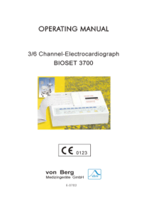 Von Berg Bioset 3700 ECG - User manual
