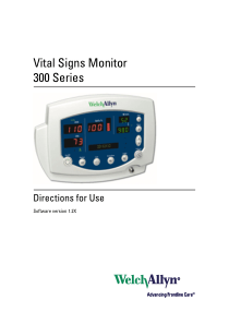 WelchAllyn 300 Vital Signs Monitor - User manual